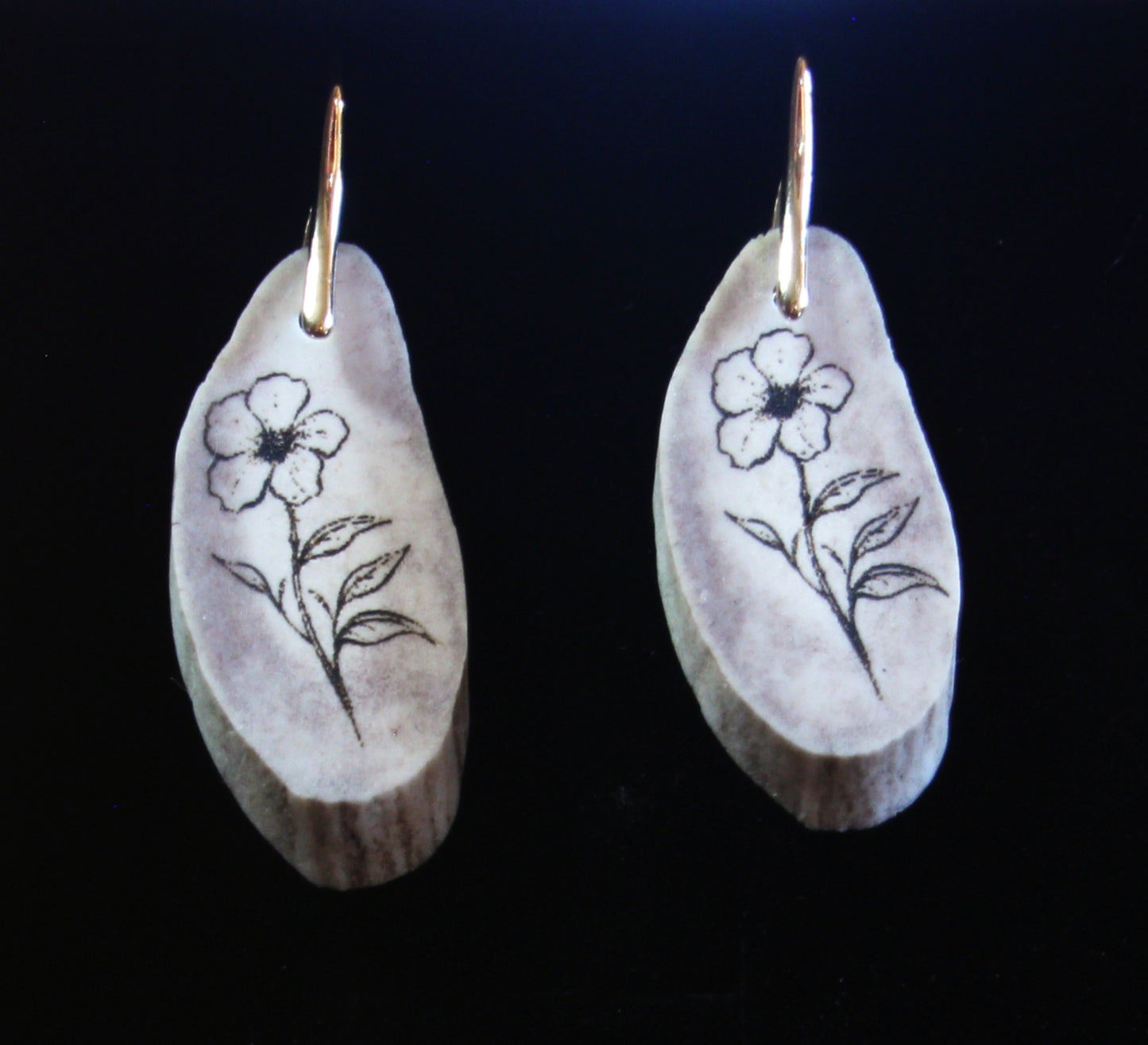 Antler Daisy earrings