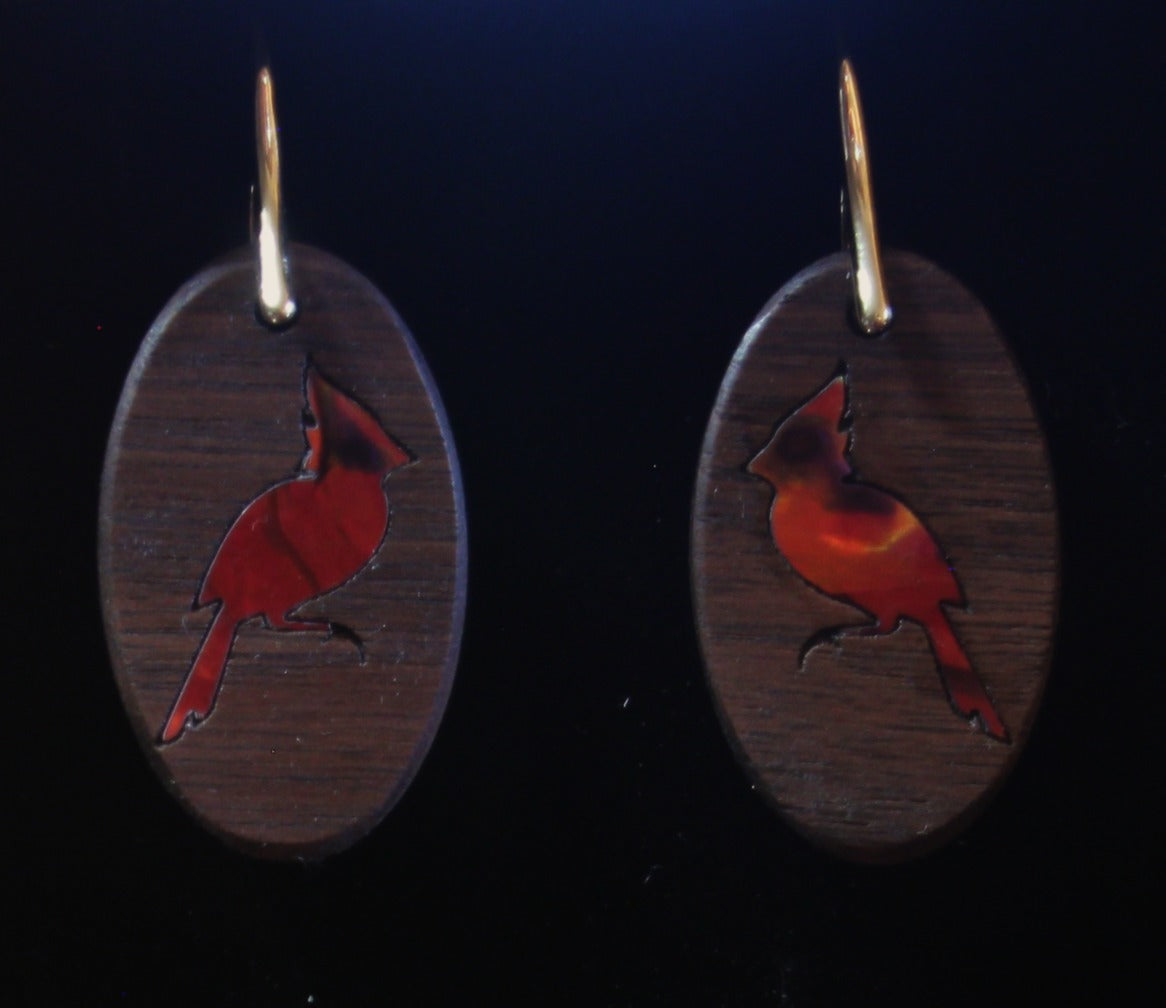 Cardinal Earrings