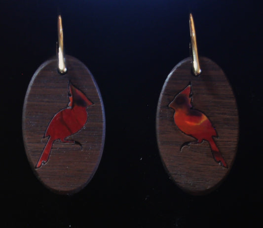 Cardinal Earrings