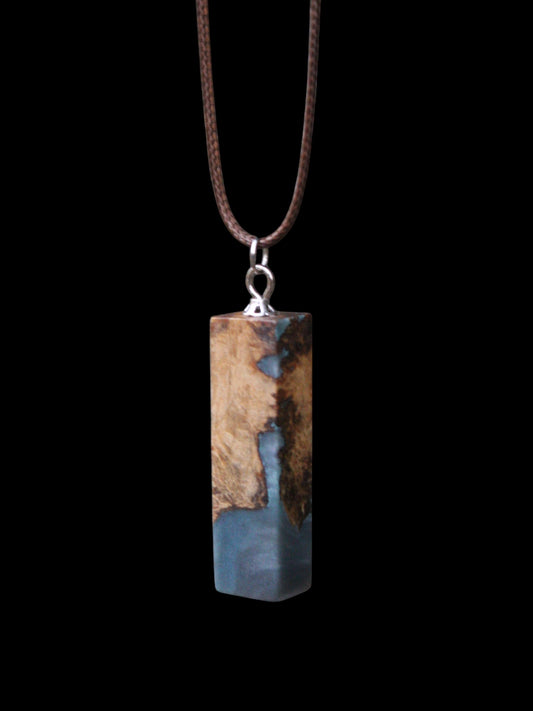 WOOD & EPOXY VERTICAL PENDANT